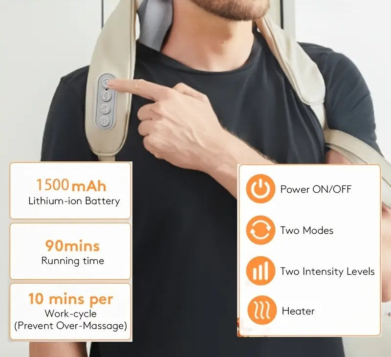 Masajeador RelaxaMax Cervical™ – Alivio para cuello, espalda, piernas y más